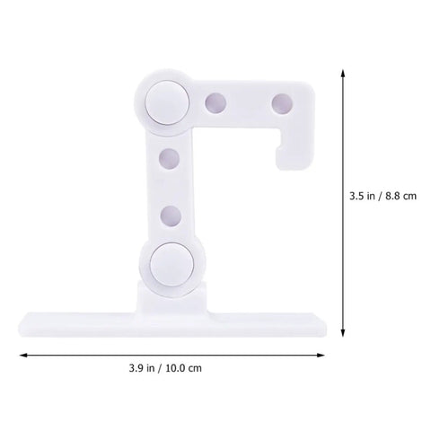 Kid Proof Cabinet And Appliance Door Lock In White Plastic With A Sturdy Lever That Latches Securely And Is Hard To Open Ideal For Childproofing