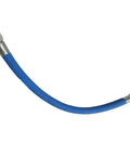 Heavy Duty Replacement Air Hose For Compressors Featuring Kickin Durable Tubing And Quick Connect Fittings, blue with metal ends.