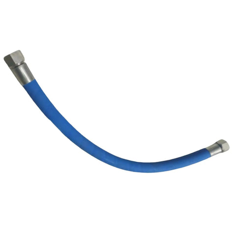 Heavy Duty Replacement Air Hose For Compressors Featuring Kickin Durable Tubing And Quick Connect Fittings, blue with metal ends.