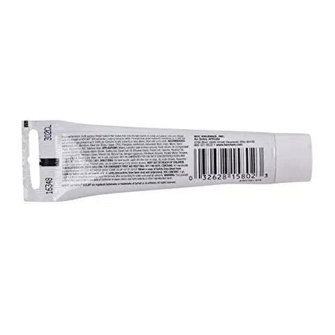 Back view of Hercules Megaloc Multi-Purpose Thread Sealant For Plastic And Metal Pipes Odorless And Non-Flammable Safe For Drinking Water Lines Wipes Clean From Hands Sets Soft At Temperatures From -50F To 400F 1.1 Oz tube
