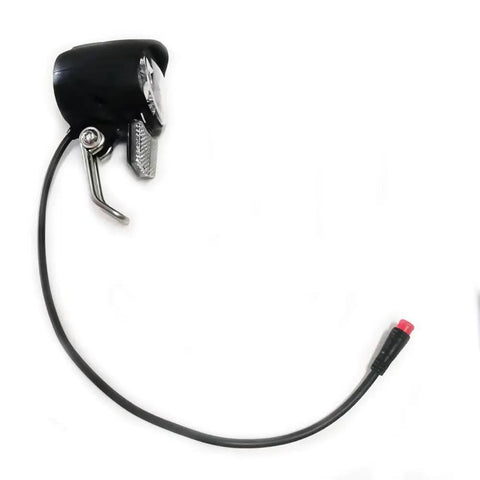 Electric Bike Front Headlight For Night Riding Waterproof LED Front Light With 2-Pin Male Connector Fits 24V 36V 48V E-Bike Controllers And Scooters