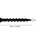 210 Piece Six Gauge One And A Quarter Inch Drywall Screws Black Oxide Coated Carbon Steel With Coarse Threads Phillips Drive Bugle Head