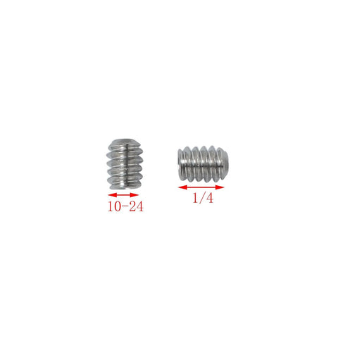 Stainless Steel Allen Head Set Screws, 25-Piece, 10-24 x 1/4 Inch Internal Hex Cup-Point Socket Screws With Wrenches