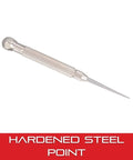 Steel Pocket Scriber With Hex Head And Knurled Nickel Plated Handle, Two And Seven Eighths Inches Long, Three Eighths Inch Grip Diameter, Pro Grade Precision Marking Tool For Metalworking And Woodworking
