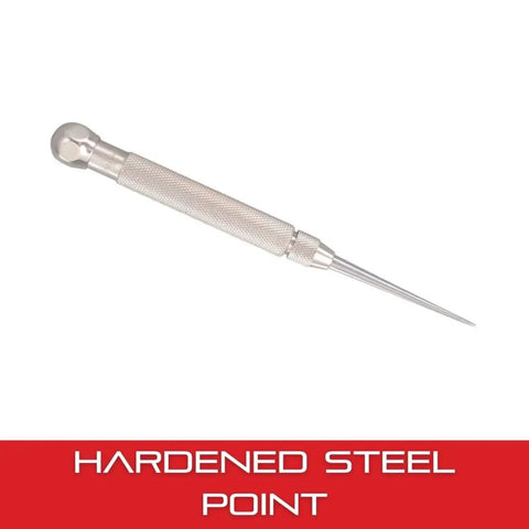 Steel Pocket Scriber With Hex Head And Knurled Nickel Plated Handle, Two And Seven Eighths Inches Long, Three Eighths Inch Grip Diameter, Pro Grade Precision Marking Tool For Metalworking And Woodworking