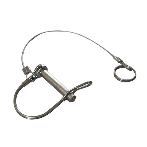 Five Piece Trailer Coupler Pins Set Five Sixteenths By One And Three Quarters Inch With Plastic Coating Tether And Quick Release Ring Zinc Plated Steel Shaft Tongue Pin For Secure Hitch And Loss Prevention