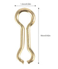 Pro Level Steel Alloy Fishing Wire Eyes Sinker Loops With Heavy Duty Screw Leads For Freshwater And Saltwater Anglers That Hold Fast for Serious Weekend Hustle, gold metal loop eye, 1.2mm x 16mm