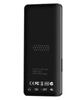 Back view of 64GB MP3 Player With Bluetooth Portable HiFi Lossless Music Player With Built In Speaker showing labels and speaker grill.