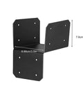 Black Roof Joint Connector Set For Pergola And Gazebo, 4 Steel Brackets And Post Connectors, Gazebo Frame Support For Backyard Outdoor DIY Projects
