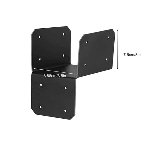 Black Roof Joint Connector Set For Pergola And Gazebo, 4 Steel Brackets And Post Connectors, Gazebo Frame Support For Backyard Outdoor DIY Projects