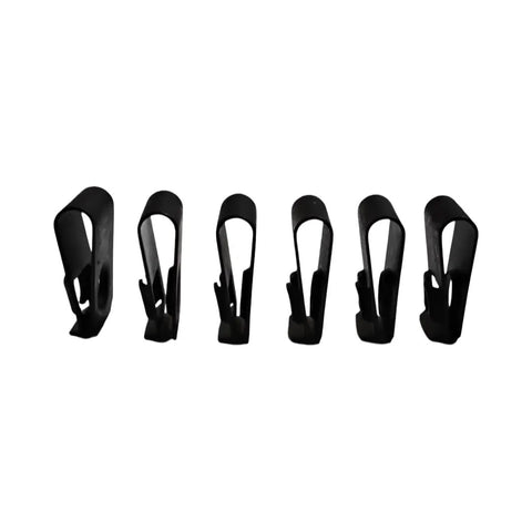 Badass Hella Tough M6 T40 Torx Body Panel Screws And Zinc Plated Hardware Kit With U Style Flat Nuts For Polaris RZR Ranger Off Road Trucks Bumper Fender Flare Guard Replacement Set, six black U-style flat nuts.