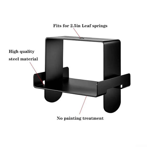 Heavy Duty Leaf Spring Clamp Kit For Trucks Campers And Trailers, 2 5 Inch Stainless Steel Spring Support Clamps Enhances Stability Control And Axle Performance Super Durable Silver Finish Upgrade Your Ride Today. black steel 2.5in leaf spring clamp