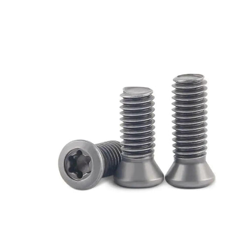 Five Pack M4x8 Insert Torx Screws Carbide Tool Swaps CNC Lathe Parts Hardware Precision Alloy Steel showing detailed screw heads.