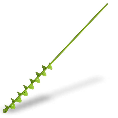 Stand Up Post Hole Auger Drill Bit 32 Inch Long And 2 Inch Diameter, heavy duty green auger with spiral blades for planting