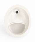Top view of odor-free Urine Diverter for Composting Toilets, Complete Wrap Around Separator for DIY Buckets, Camper Vans and Cabins, Fits Five Gallon Buckets, Easy Clean ABS, White.