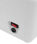 Portable Rechargeable Money Counter With UV And MG Detection power switch and charging port close-up