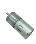 Heavy Duty DC Gear Motor 6V 12V Micro Reducer Box Low Rpm Electric Drive For Smart Car Mini Tools with metal casing and output shaft.