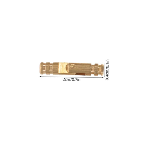 Single hinge from 25 Piece Brass Barrel Hinges Set For Small Jewelry Boxes And Wooden Cabinets Hidden Design With Ultra Smooth Opening.