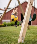 Playset Anchor Kit for Swing Sets Heavy Duty Ground Anchors securing wooden swing set outdoors