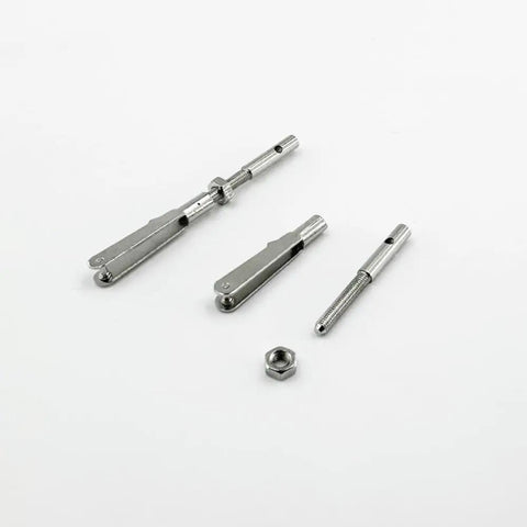 Beefy Four Piece Metal Clevis Set For RC Airplanes With Connecting Rods Push Rod Shafts And Nuts M3 Thread Durable DIY Fixed Wing Parts