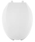 2 Inch Raised Toilet Seat For Seniors Elongated Open Front With Cover Lightweight Plastic ADA Compliant Easy Install