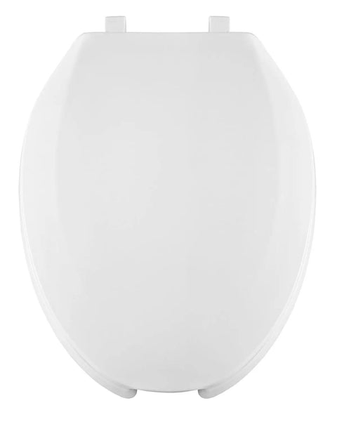 2 Inch Raised Toilet Seat For Seniors Elongated Open Front With Cover Lightweight Plastic ADA Compliant Easy Install