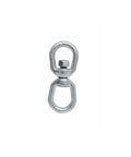 Heavy Duty Three Eighth Inch Eye And Eye Swivel For Marine Mooring And Boat Dock Rigging shown in galvanized steel.