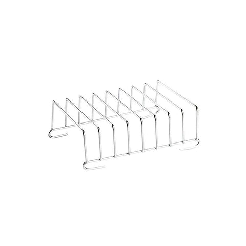 Dual rack skewer from 6 Piece Air Fryer Accessory Kit For 5.0 To 7.0 Quart Models, metal construction, side view