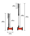 Ace At Garden Layouts With Compact Four Inch Mini Measuring Wheels For Walk Off Distances. Measuring wheel sizes displayed.