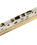 Heavy Duty Dual Point Double Hook Sliding Glass Door Mortise Lock With 3/8 Inch Recessed Plate And 12.5 Inch Hole Spacing close-up view showing locking mechanism.