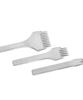 Leather Stitching Chisel And Punch Set With 2 Prongs 5 Prongs And 10 Prongs White Steel For Leather Craft DIY Projects