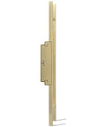 Side view of Heavy Duty Push Pull Door Handle For Glass Wood And Metal Doors Built To Last, bronze finish, sliding barn style.