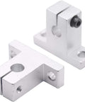 10 Pieces SK25 25mm Linear Bearing Rail Shaft Support Kit For XYZ Table And CNC Router, SH25A Compatible, High Precision Linear Motion Guides For Smooth, Accurate Movement And Easy Install; aluminum rail supports