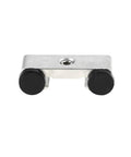 Heavy Duty Fixed Block For MGN12 Linear Guide Rail With Anti Trip And Anti Collision Features, silver aluminum component side view