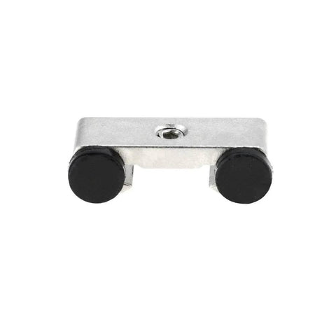 Heavy Duty Fixed Block For MGN12 Linear Guide Rail With Anti Trip And Anti Collision Features, silver aluminum component side view