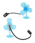 Blue Mini USB 5W Wind Power Generator Portable Emergency Phone Charger for outdoor use with USB output, suitable for cars and bikes.