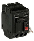 THQL2130GFT 30A Double-Pole GFCI Circuit Breaker Self-Test for 120/240 VAC, front view of thermal magnetic protection unit