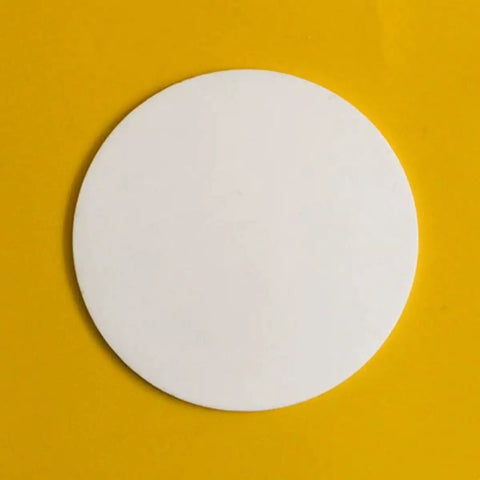 Lab Grade Boron Nitride Ceramic Round Disc With High Thermal Conductivity For Scientific Research, 50mm Diameter And 2 To 5mm Thick, Durable BN Sheet For Experiments
