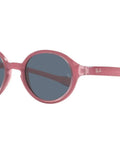 Junior RJ9075S Round Sunglasses XX-Small Frame, 90mm Hinge-To-Hinge, Fuchsia On Rubber Pink Frame With Green Mirrored Lenses