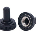 Black waterproof caps for Mini Momentary Toggle Switch SPDT 3 Position On Off On Waterproof Cap, 6 Pack Car Boat Switches AC 5A at 125V, 2A at 250V MTS-123-MZ