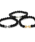 Three bracelets with dumbbell charm beads for jewelry making pack of 30 multicolor alloy DIY spacer charms pendant engraved live lift