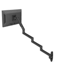 Sweet Slick Aluminum Wall Mount Bracket For 17 To 32 Inch Screens With Smooth Mechanical Spring Arm and Full Swivel Flex side view.