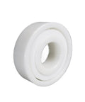 Hella Smooth Full Zirconia Ceramic Deep Groove Ball Bearing 6307 ZrO2 Non Metallic Precision Rolling Unit For Heavy Machinery 35X80X21mm showing a white ceramic bearing.