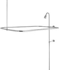 Add A Shower Tub To Shower Conversion Kit For Clawfoot Tubs In Polished Chrome Easy Install Upgrade With Shower Rod Holder Flange