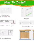 Installation guide for Concealed Track Sliding Door System For Double Doors With Soft Close Ceiling Or Wall Mount