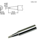 Pro Grade Soldering Station With T18 Tips B D08 D12 D24 For Precision Electronics Temperature Control Fast Heat Up Easy Tip Change Ideal For Diy Projects And Repairs, showing tip B D08 with dimensions.