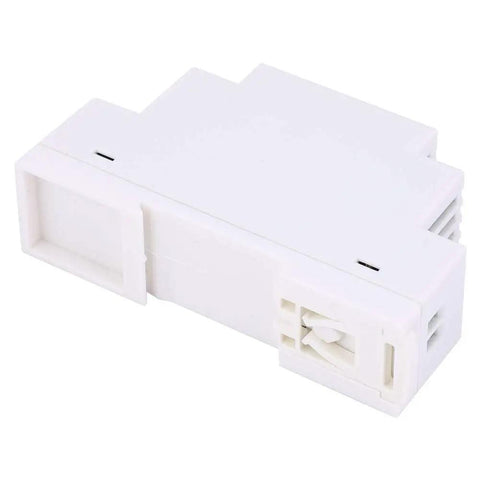 Slick Compact Din Rail Switching Power Supply for tight control cabinets, 24V DC output at 15W, sleek white design.