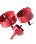 3-piece 4 1/4 Inch HSS Bi-Metal Hole Saw Kit With Pilot Drill Bit, arbor, and hex key for wood, metal, plastic, drywall, and PVC cutting