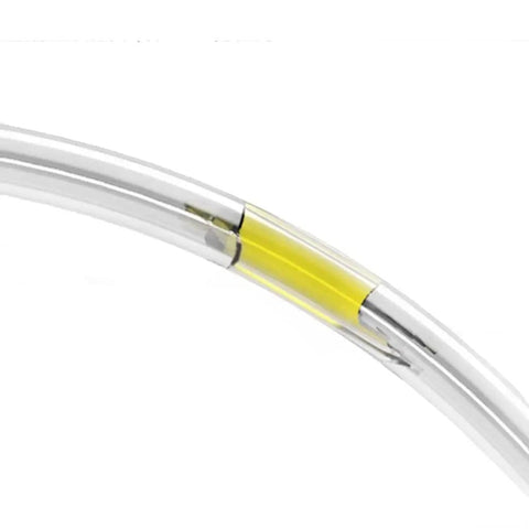 Close-up of Heavy Duty Thick Transparent PU Gas Hose 10 Meter Length With 4mm, 6mm, 8mm Outer Diameters showing flexibility and transparency