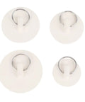 4pcs Rubber Sink Stopper Plug with Hanging Ring for Bathtub Drains, various sizes and designs with metal rings for easy handling.